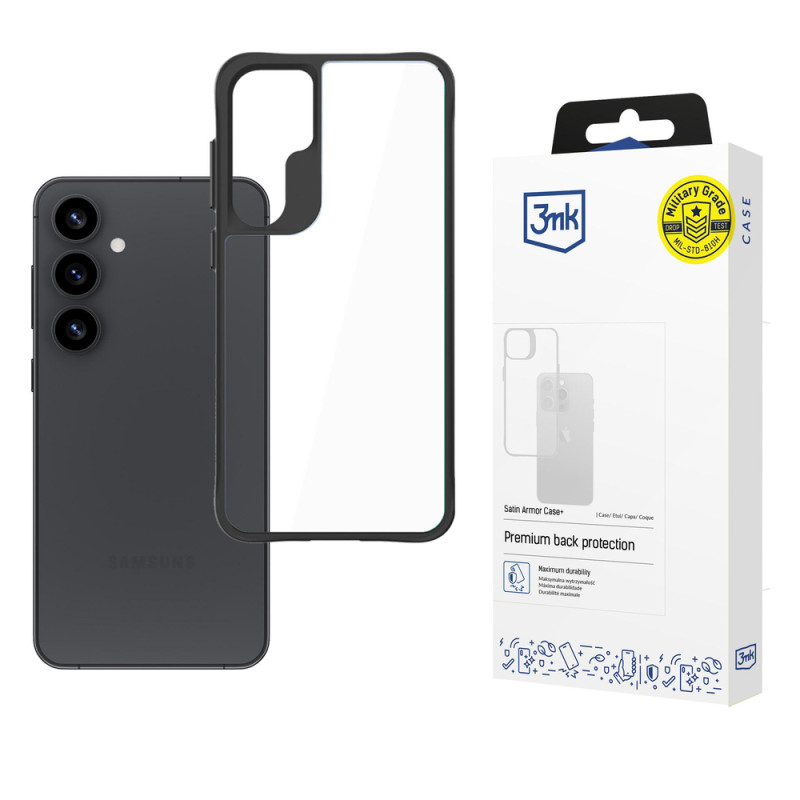 Kryt 3mk Satin Armor Case+ pro Galaxy S25 - transparentní