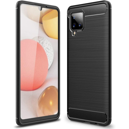 Kryt Hurtel Carbon Case TPU pro Galaxy A42 5G - black