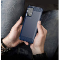 Kryt Hurtel Carbon Case pro Galaxy A72 4G modrý