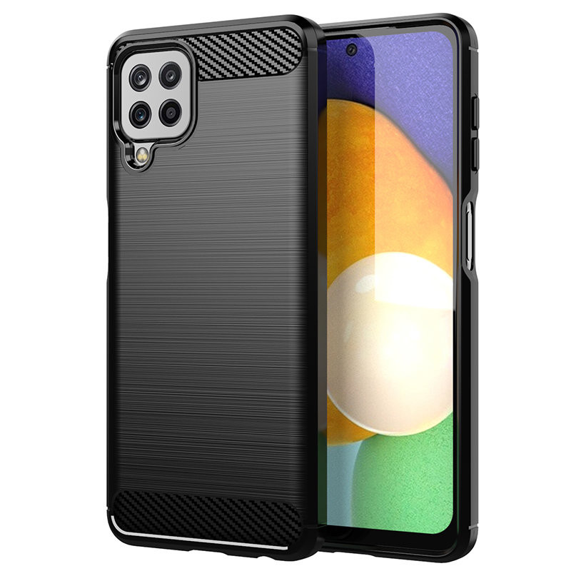 Kryt Hurtel CARBON CASE pro Samsung Galaxy A22 - černý