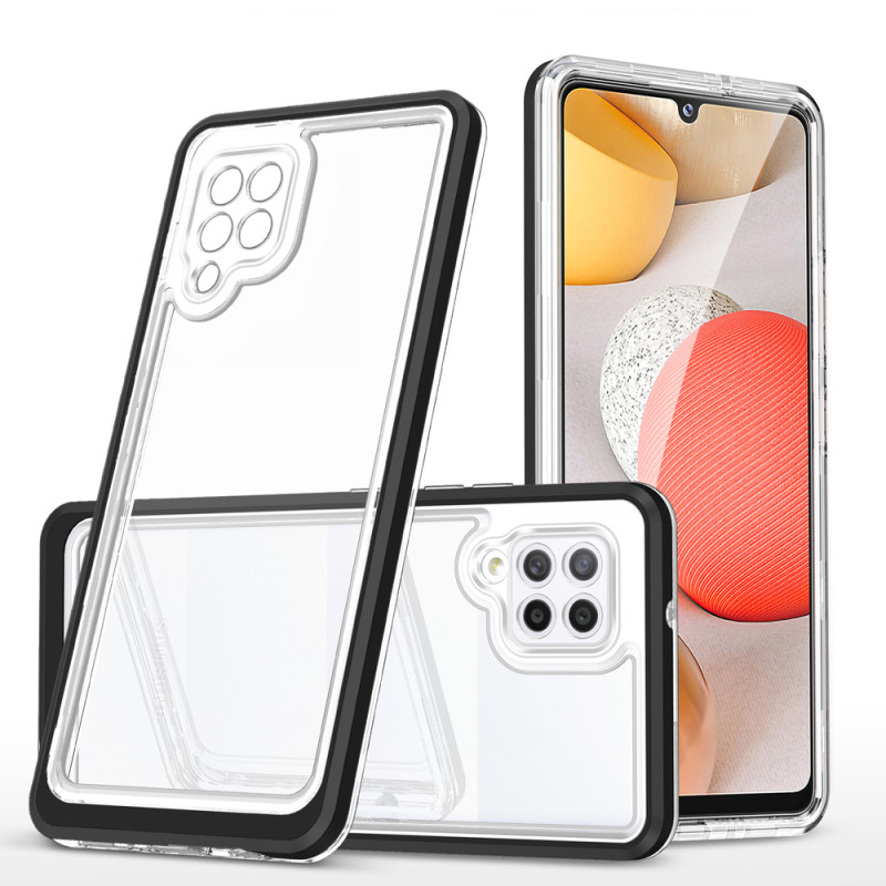 Kryt Hurtel CLEAR 3in1 pro Samsung Galaxy A42 5G - černý (transparentní)