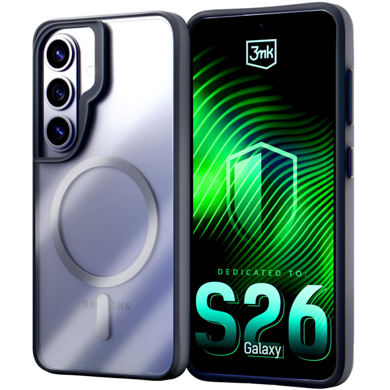 Kryt 3mk Satin Armor MagCase pro Galaxy S26 - transparentní černá