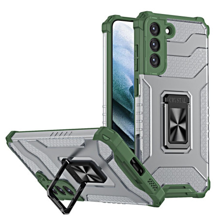 Kryt Hurtel Crystal Ring Case pro Galaxy S22 / S22 Plus - zelená