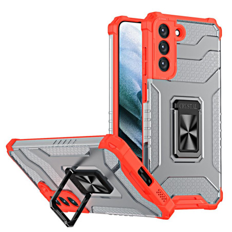 Hurtel Crystal Ring Case TOUGH HYBRID pro Galaxy S22/S22+ - červe
