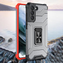 Hurtel Crystal Ring Case TOUGH HYBRID pro Galaxy S22/S22+ - červe