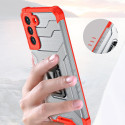 Hurtel Crystal Ring Case TOUGH HYBRID pro Galaxy S22/S22+ - červe