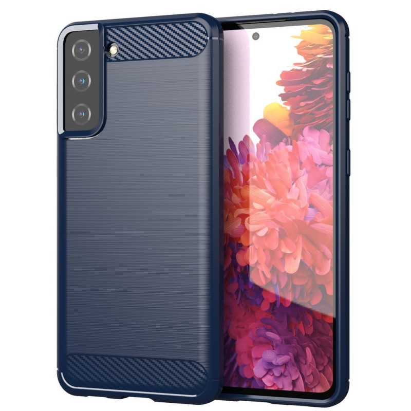 Kryt Hurtel CARBON CASE FLEXIBLE TPU pro Samsung Galaxy S21+ 5G (S21 Plus 5G) - modrý