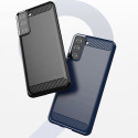 Kryt Hurtel CARBON CASE FLEXIBLE TPU pro Galaxy S21+ modrý