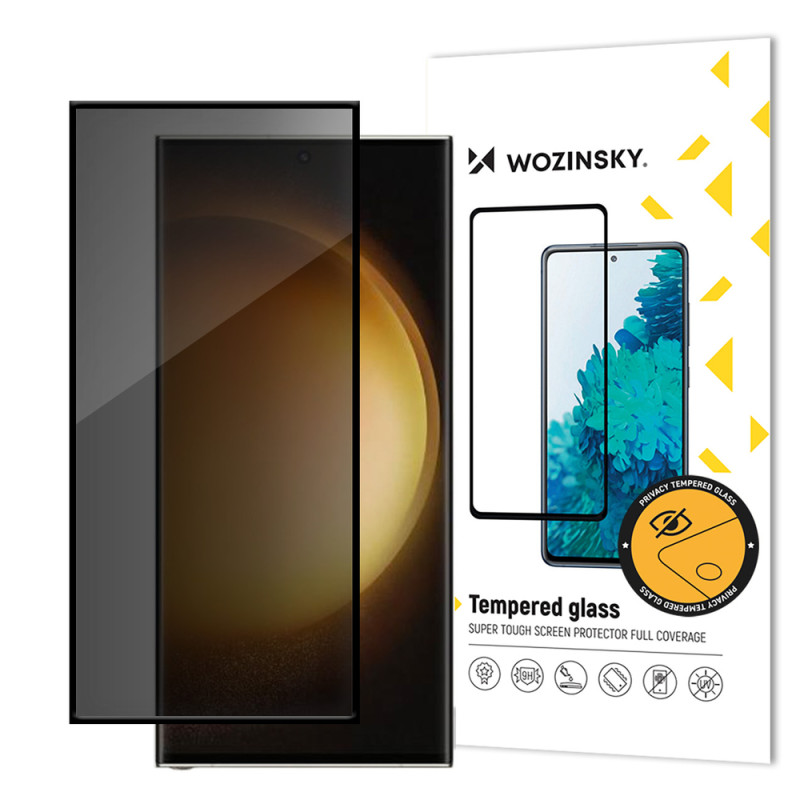 Ochranné sklo Wozinsky WOZINSKY PRIVACY GLASS pro Samsung Galaxy S24 Ultra - transparentní (anti-spy)