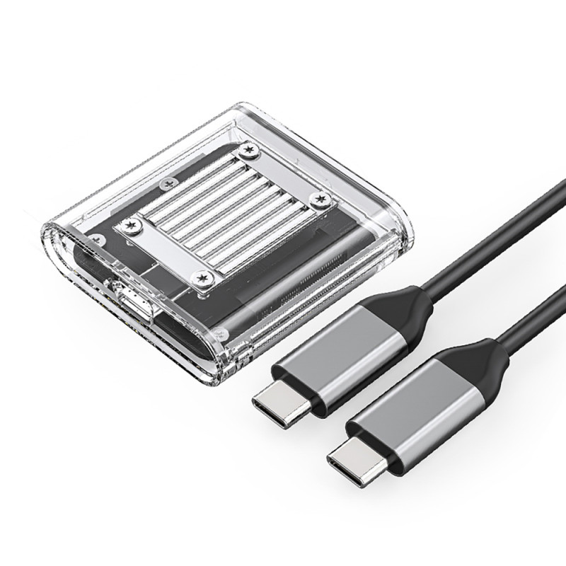 Orico TC20-M2-10G externí box na disk M.2 NVMe USB-C 3.2 – průhledný