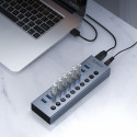 Orico BT2U3-10AB USB hub 10x USB-A 3.0 s vypínači | AppleGang