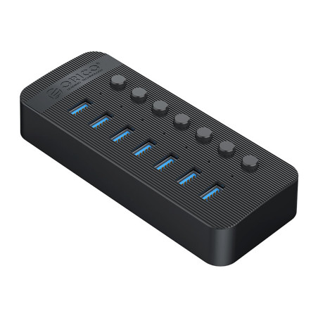 Orico CT2U3-7AB USB hub 7x USB-A 3.0 s vypínači | AppleGang