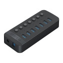 Orico CT2U3-7AB USB hub 7x USB-A 3.0 s vypínači | AppleGang