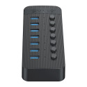 Orico CT2U3-7AB USB hub 7x USB-A 3.0 s vypínači | AppleGang