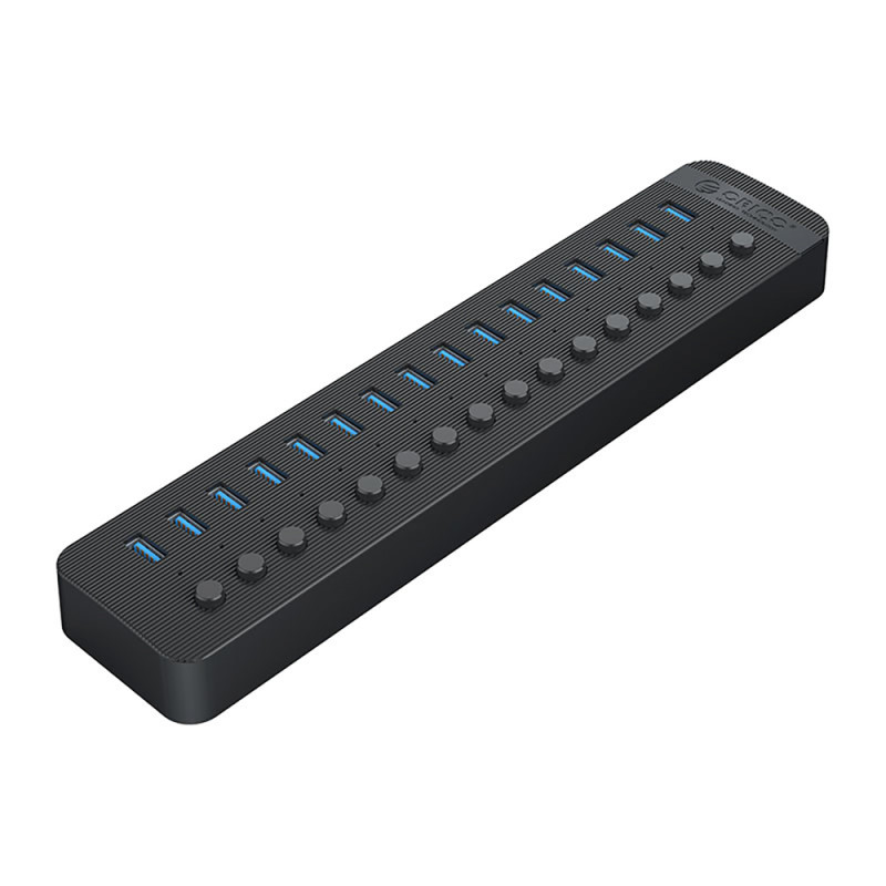 Orico CT2U3-16AB USB hub 16x USB-A 3.0 s vypínači – černá