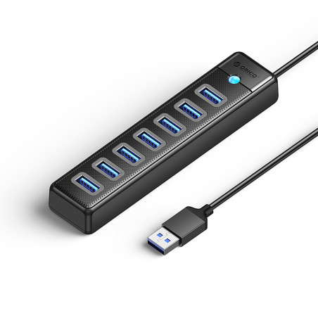Orico PW7U-U3 USB hub 7x USB-A 3.0 + USB-C | AppleGang