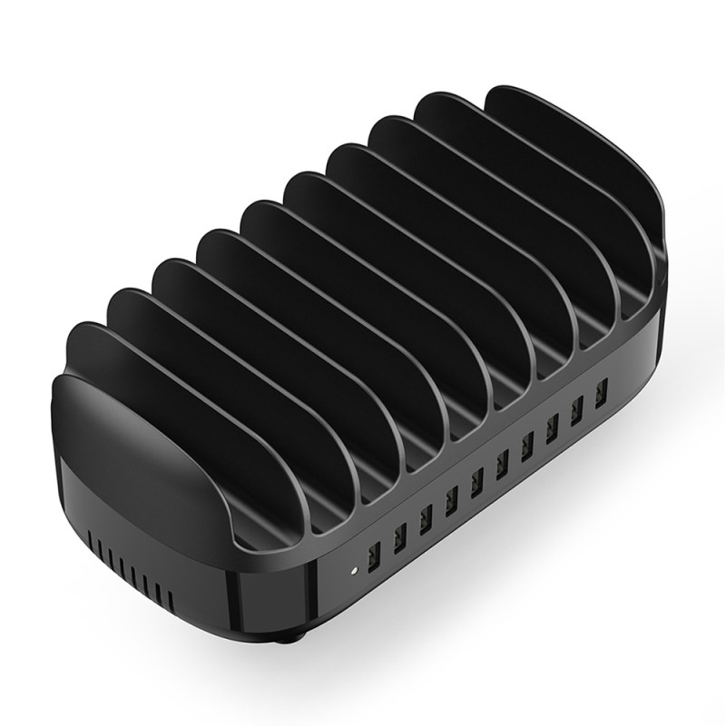 Orico DUK-10P-V1 chytrá nabíjecí stanice 10× USB-A – černá