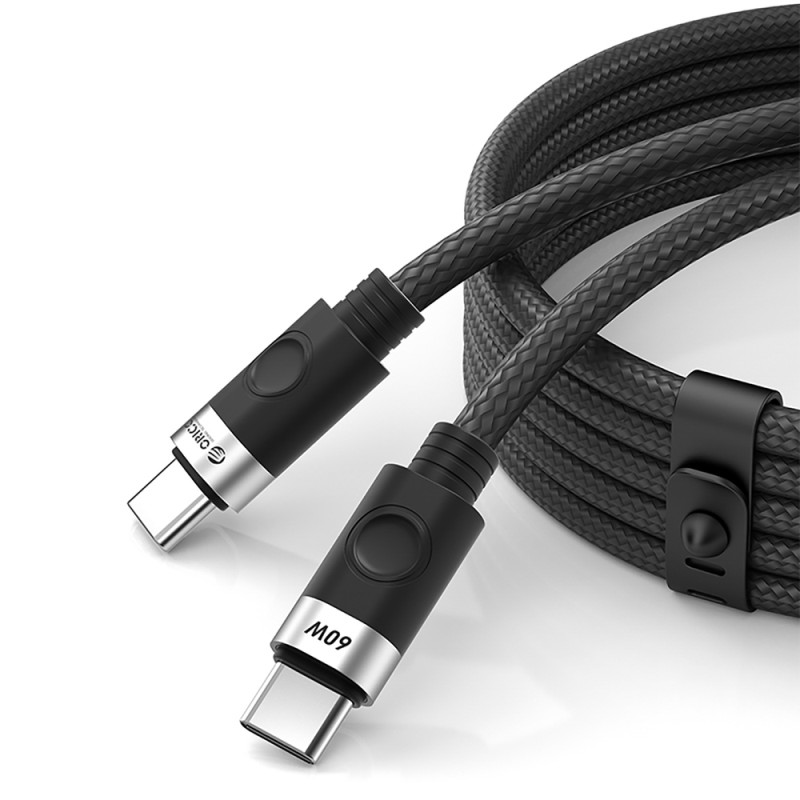 Orico CDX 60W 3A Power Delivery USB-C – USB-C kabel 1m – černý