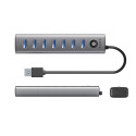 Orico CL7U-U3 USB hub 7x USB-A 3.0 + USB-C | AppleGang