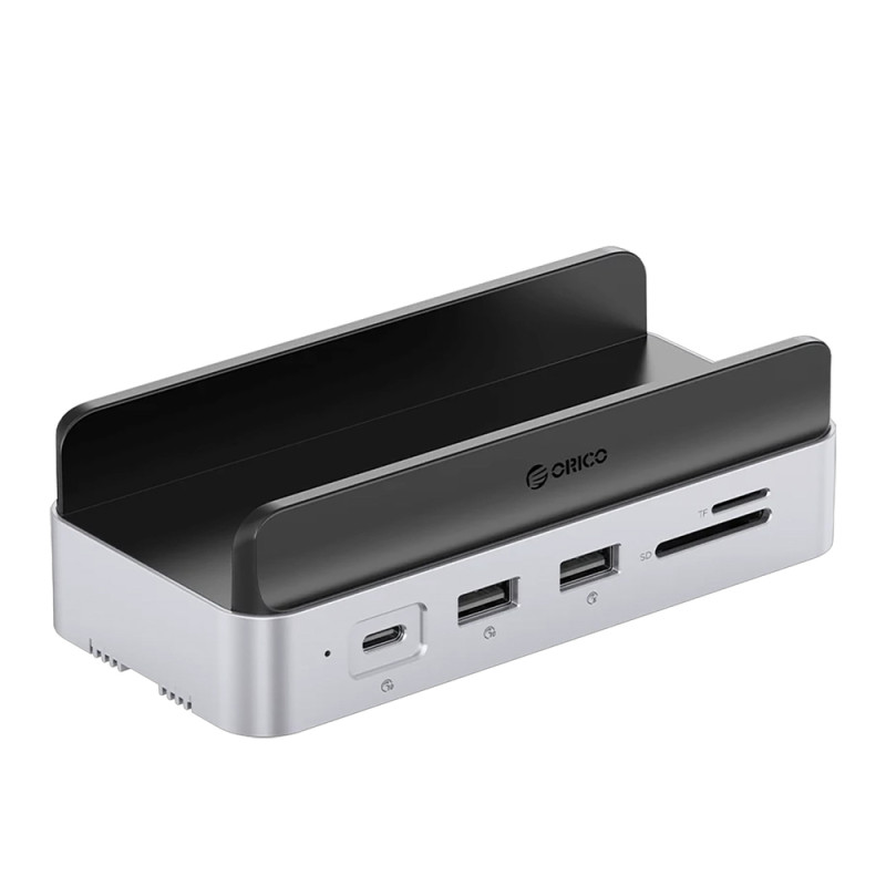Orico MiniDock 10v1 dokovací stanice s pozicí pro SSD – stříbrná