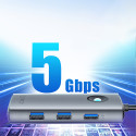 Orico PW11-5P USB-C hub HDMI 4K, USB-C PD | AppleGang