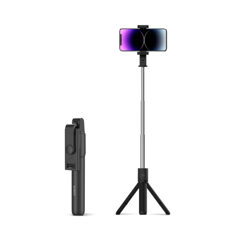 Selfie tyč Orico SPV100 mini stativ Bluetooth otočení o 360 stupňů – černá
