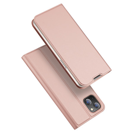 DUX DUCIS SkinPro kryt typu kniha pro iPhone 14 Plus, růžovo-zlatý