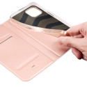 DUX DUCIS SkinPro kryt typu kniha pro iPhone 14 Plus, růžovo-zlatý