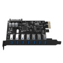 Orico PVU3 karta PCI-E 7× USB 3.0 pro PC | AppleGang