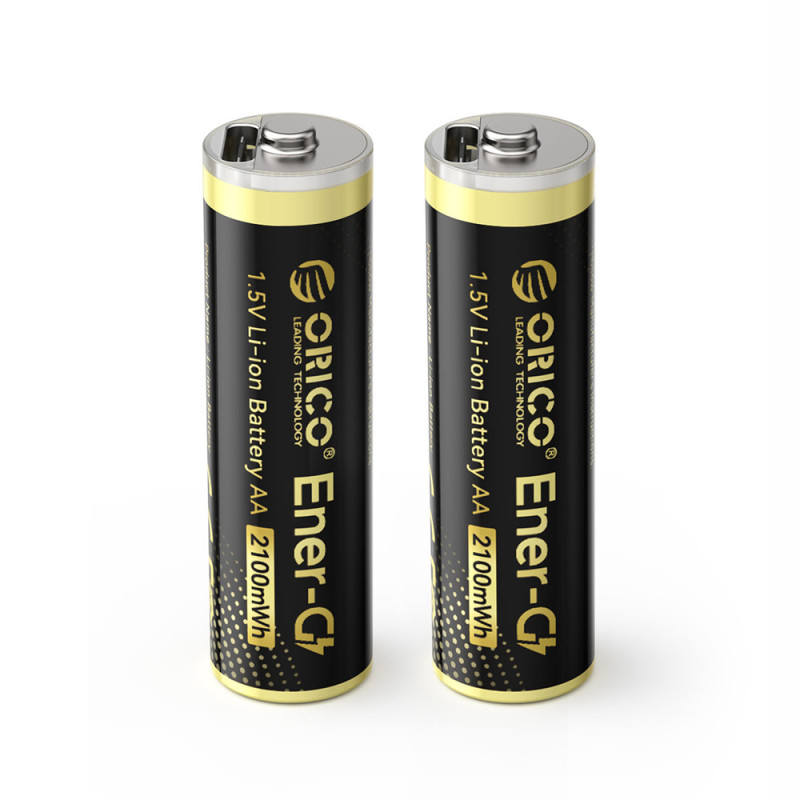 Orico Ener-G EG5C lithiová baterie 1,5V 2100mWh AA USB-C nabíjecí baterie 2 ks