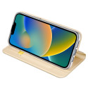 DUX DUCIS SkinPro kryt typu kniha pro iPhone 14 Plus, zlatý