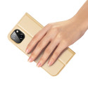 DUX DUCIS SkinPro kryt typu kniha pro iPhone 14 Plus, zlatý