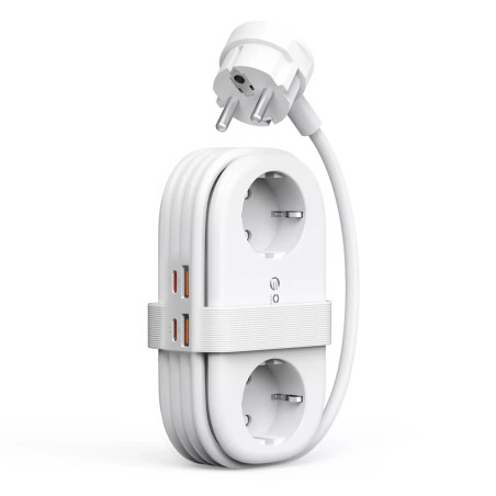 Orico AP3 65W GaN 6v1 prodlužovací zásuvka bílá | AppleGang