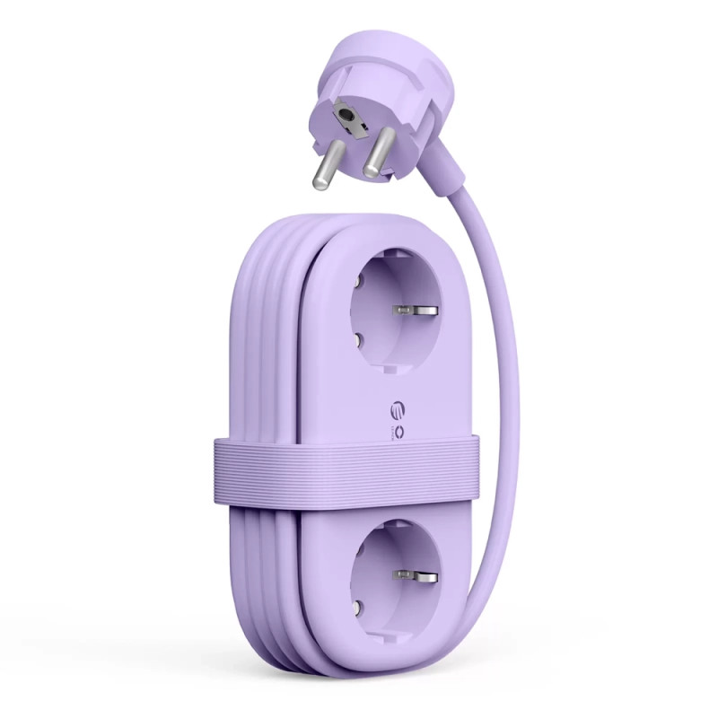 Orico AP3 65W GaN 6v1 prodlužovací zásuvka 2x AC + 2x USB-A + 2x USB-C – fialová