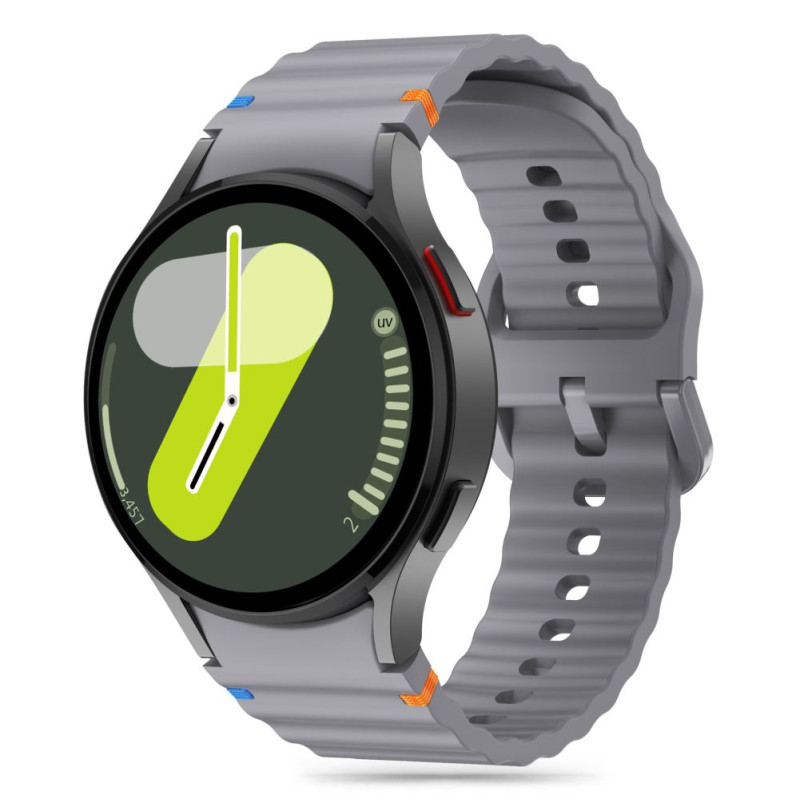 Řemínek Tech-Protect SILICONE SPORT pro Galaxy Watch 4 / 5 / 5 PRO / 6 / 7 / FE - crayon grey