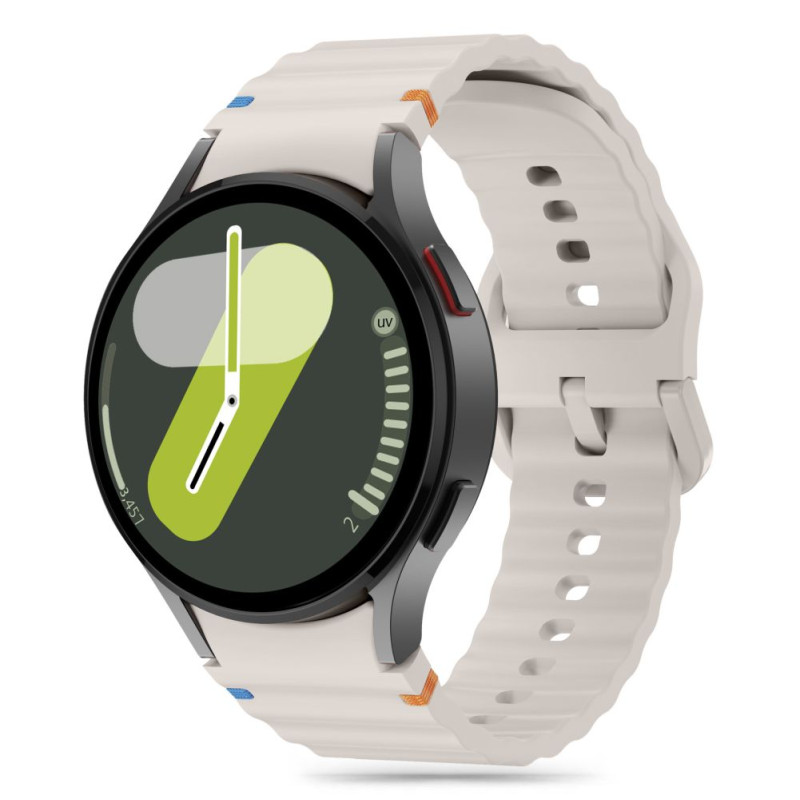 Řemínek Tech-Protect SILICONE SPORT pro Samsung Galaxy Watch 4 / 5 / 5 PRO / 6 / 7 / FE - starlight