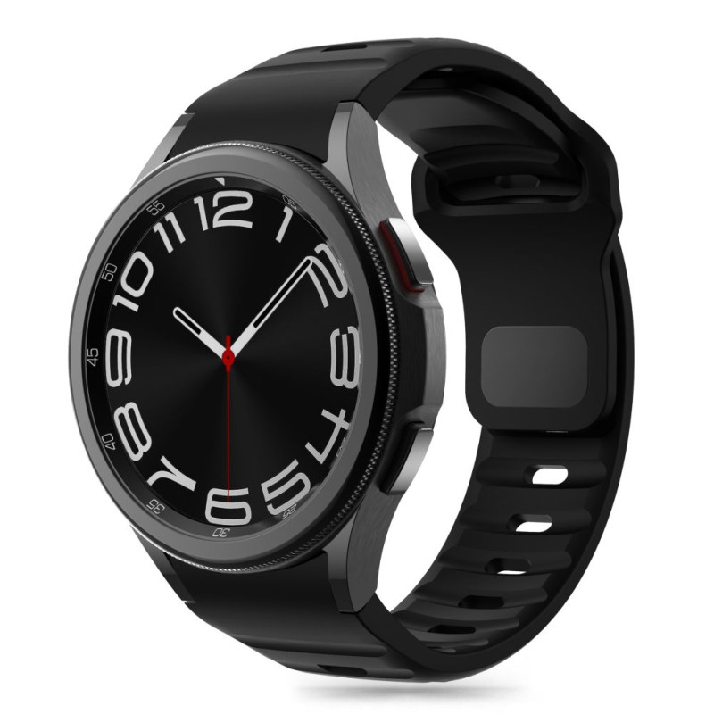 Řemínek Tech-Protect SILICONE LINE pro Galaxy Watch 4 / 5 / 5 PRO / 6 / 7 / FE - black