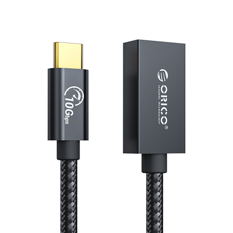Orico CAF31 USB-C – USB-A 3.1 Gen 2 10Gbps 1 m OTG adaptér – černá