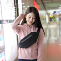 AG PREMIUM Shoulder Sling Backpack Ledvinka přes rameno, 3 + 1 kapsa, černá