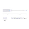 Orico PAPW4A-U3 USB hub 4 porty USB-A 1 m bílá | AppleGang