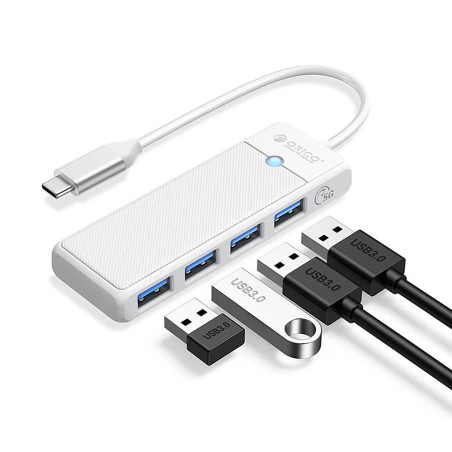 Orico PAPW4A-C3 USB-C hub 4 porty USB-A 0,15 m bílá | AppleGang