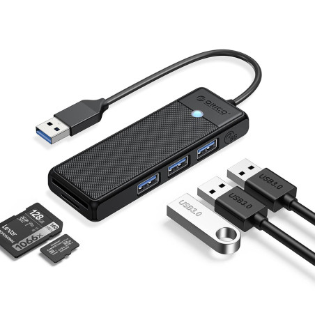 Orico PAPW3AT-U3 USB hub 3x USB-A 3.0 + čtečka | AppleGang