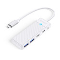 Orico PAPW2AC-C3 USB hub s USB-C PD 100W – bílý | AppleGang