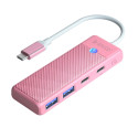 Orico PAPW2AC-C3 USB hub s USB-C PD 100W – růžový | AppleGang