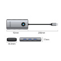 Orico PW11 dok USB-C 6v1 HDMI 4K + RJ45 2.5G – šedá | AppleGang