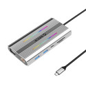Orico XDR 12v1 RGB dok 2x HDMI 4K, USB-C PD 100W | AppleGang