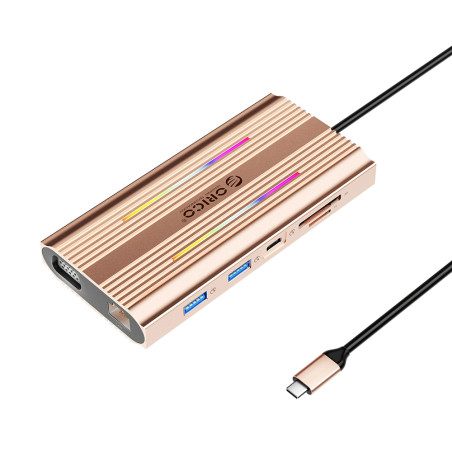 Orico XDR 12v1 RGB dok 2x HDMI 4K, USB-C PD 100W | AppleGang
