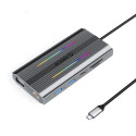 Orico XCR 12v1 USB-C dokovací stanice RGB šedá | AppleGang