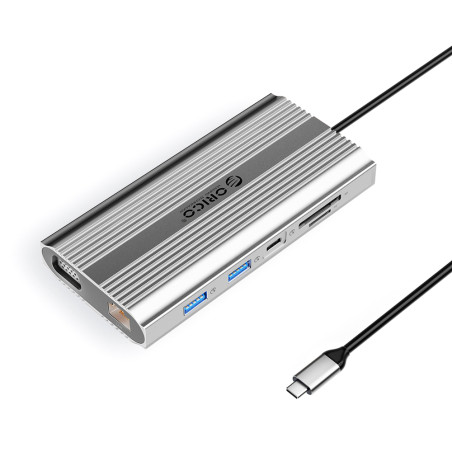 Orico XDR 12v1 USB-C dok HDMI 4K VGA RJ45 | AppleGang