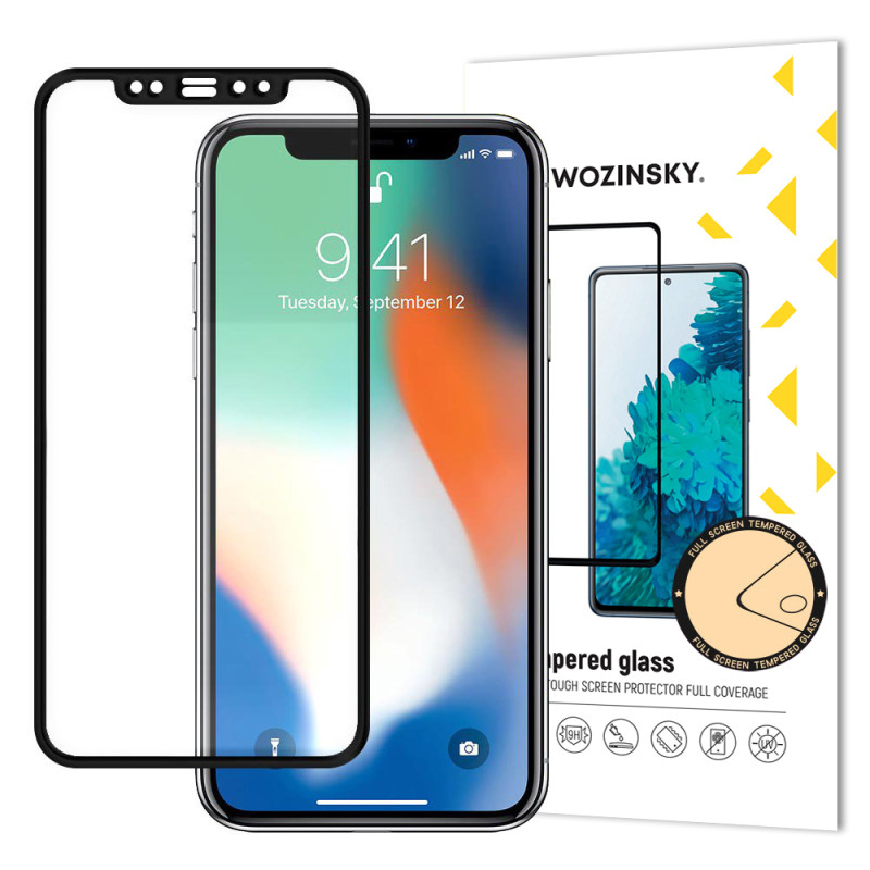Ochranné sklo Wozinsky 9H pro iPhone XR / iPhone 11 - černé